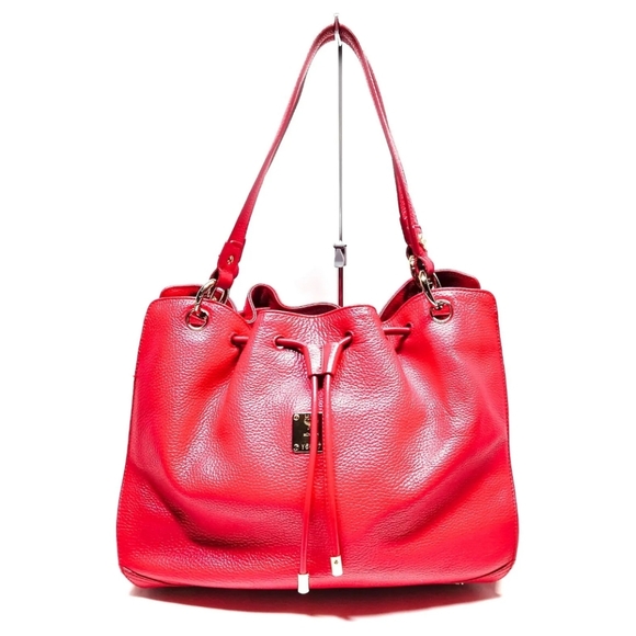 MCM Handbags - MCM Shoulder Bag Red Pebbled Leather Purse EUC